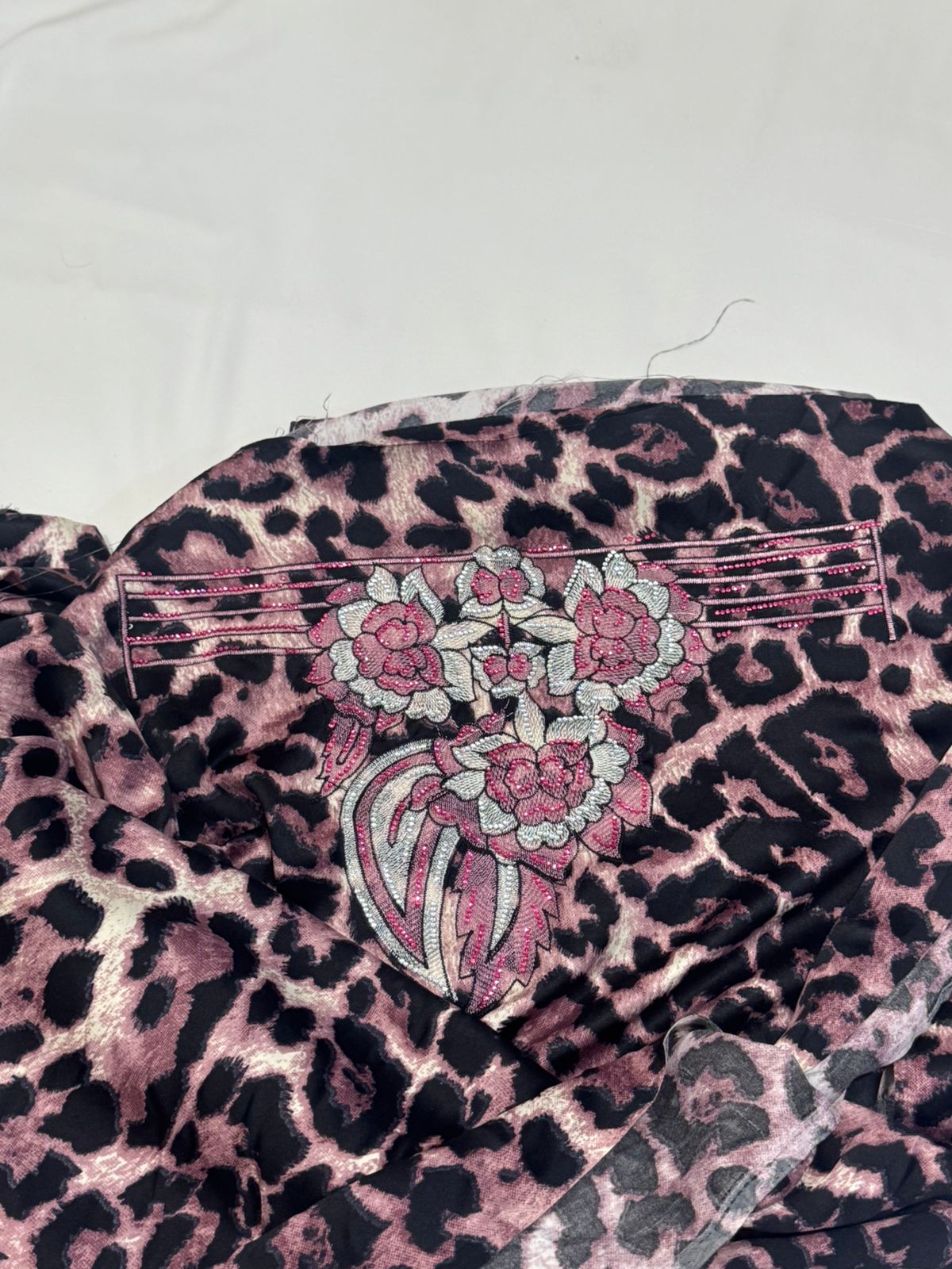 Rosé Leopard Mukhawer with Hijab 🩷✨