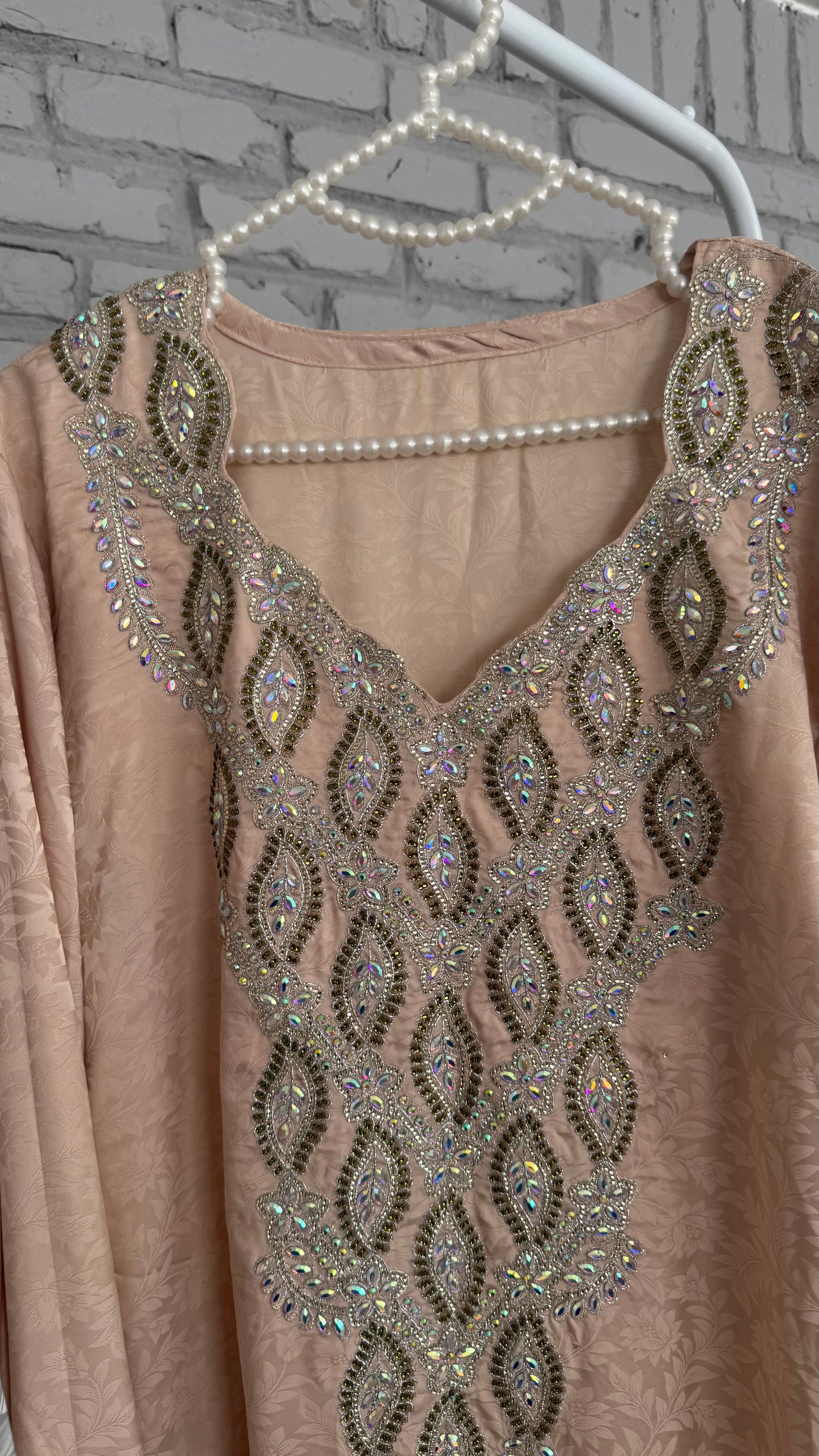 Luxury Soft blush peach mukhawer